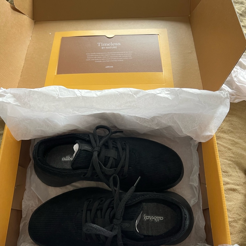 Allbirds Men's Black Runner Go Corduroy Sneakers - Picture 4 of 5